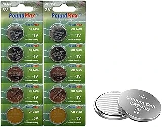 Poundmax 10 X Cr2430 Dl2430 3V Lityum Düğme Pil, Uzun Raf Ömrü, Küçük Elektronik Cihazlar Için Uzaktan Kumandalar, Teraziler, Akıllı Ev Cihazları, Ölçüm Cihazları Hesap Makineleri ürün görseli 1