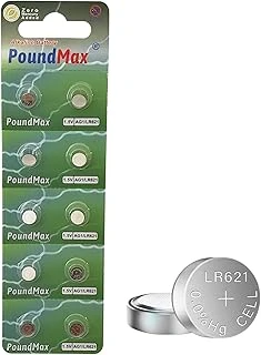 Poundmax 10 Adet Ag1(Lr621,Lr60,364) 1.5V Alkalin Düğme Pil ürün görseli 1