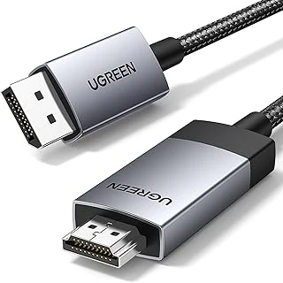 Ugreen 4K@60Hz Displayport Hdmi Kablosu Tek Yönlü Dp 1.2 - Hdmi 2.0 Kablosu Hdr Aktif Alüminyum Örgülü Dp'Den Hdmi'Ya Dönüştürücü Çoklu Ekran Için Monitör, Projektör, Dell, (1M) Ile Uyumlu ürün görseli 1