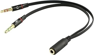 3,5 Mm Kulaklık Mikrofon Ses Y Dağıtıcı Kablo 1 Dişiden Çift Erkek Mikrofon Ses (Siyah, 13 Cm - 2 Adet) ürün görseli 1