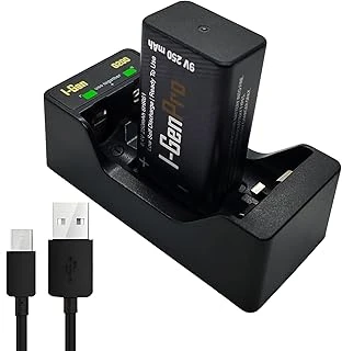 I-Gen Batteries D915 2’Li Aa/Aaa/9V Pil Şarj Aleti + 1 Adet I-Gen 9V 250 Mah Ni-Mh Şarjlı Pil ürün görseli 1
