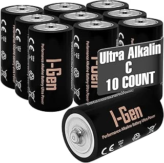 I-Gen Batteries Lr14 Alkalin C Boy Pil 1.5V Orta Boy Pil (10, 10'Lu Paket) ürün görseli 1