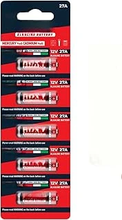 5 Adet 27A 12V Spesifik Pil C5 27A 12 Volt Alkalin Kısa İnce Kalem Alarm Kumandası Pili (5) ürün görseli 1