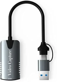 Coverzone Type-C To Usb 2In1 Video Capture Yakalama Kartı Uçlu Hdmi To Type-C Pc Bilgisayar Video Adaptör Çevirici (Hdmi Aktarma Için Kullanılmaz) ürün görseli 1