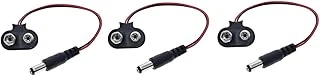 3 Adet - 9 Volt 2.1 Mm Jacklı Pil Başlığı, Adaptör Dönüştürücü Bağlantı Kablosu, Battery Connector, (Ic-232A) ürün görseli 1