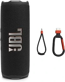 Flip 7 - Taşınabilir Su Geçirmez Düşmeye Dayanıklı Hoparlör, Yapay Zeka Ses Arttırmalı Kalın Ses, 16 Saat Çalma Süresi Değiştirilebilir Aksesuarlara Sahip Pushlock Sistemi (Siyah) ürün görseli 1