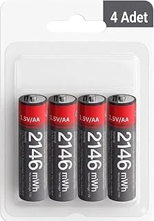 Yesido Yp88 4 Adet Şarj Edilebilir Yüksek Verimli 1430 Mah 1.5V Aa Pil - Siyah ürün görseli 1