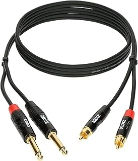 Klotz Twinkablo Siyah 1,5M 2X Ts - 2X Rca Altın Uçlu ürün görseli 1