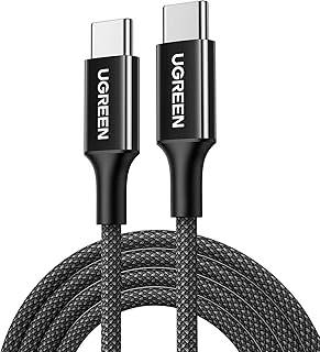 Ugreen Usb-C 60W 3A Qc Pd Örgülü Hızlı Şarj Kablosu, 2 Metre, Siyah, 65245 ürün görseli 1