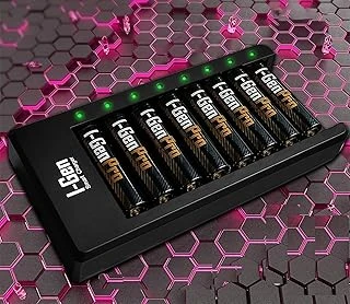 I-Gen G811 8'Li Pil Şarj Aleti + 8 Adet Aaa 1100 Mah Şarj Edilebilir İnce Şarjlı Kalem Pilli Set 1.2V Ni-Mh ürün görseli 1