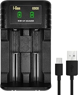 I-Gen Batteries G300 Akıllı Ni-Mh Pil Şarj Cihazı, Type-C Girişli 2 Slot Hızlı Şarj Aleti, Aa / Aaa / C / D Şarjlı Pil Uyumlu ürün görseli 1