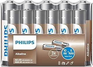 Lr036A16F/10 Alkalin Aa X10 + Aaa X6 Folyo Paket (16’Lı Folyo Paket) ürün görseli 1