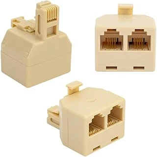Lunatic L1373 Telefon Ara Bağlantı Buatı 1 Erkek/2 Dişi Özellikleri 4 Telli Rj-11T Adaptör, Paralel Kablolama Telefon Bağlantılarınızı Ek Yapmadan Ara Aparatla 2 Sokete Dönüştürün. ürün görseli 1