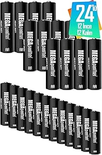 24Lü Set (12 Aa + 12 Aaa) İnce Kalın Kalem Pil Kumanda Pili Saat Pili Zn-C 1.5V ürün görseli 1