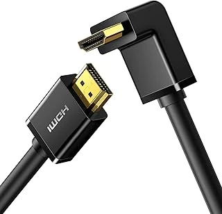 Ugreen Hdmi Kablosu 4K Açılı 1M 90 Derece Açılı Fiş Hdmi Açılı Kablo 2.0 Gbit/S Ethernet Hdr 3D Arc Destekler, Pc, Blue-Ray Oynatıcı, Xbox360, Ps3, Ps4 Vb. Ile Uyumludur ürün görseli 1