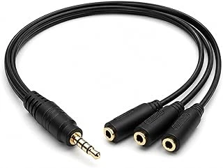 Primex Px-3Aux 3’Lü Stereo Çoklayıcı, 3.5 Mm Aux Jak Splitter Kablo, 1 Erkek Giriş 3 Dişi Çıkış, Kulaklık Hoparlör Telefon Pc Araç Ses Paylaşım Adaptörü ürün görseli 1
