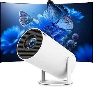 Mini Taşınabilir Projektör 4K 1080P Full Hd Android 11 Netflix Ile Uyumlu, Wifi 6, Bt 5.0, 180° Dönme, Otomatik Trapez Düzeltmeli Küçük Ev Sineması Projektörü ürün görseli 1