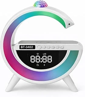 Led Işıklı Kablosuz Şarjlı Bluetooth Hoparlörlü Alarm Saati – Mükemmel Ses, Işık Konfor Tek Bir Cihazda! ürün görseli 1