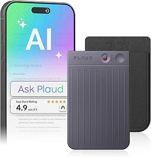 Yapay Zeka Ses Kaydedici, Plaud Note Ses Kaydedici, Kılıflı, Uygulama Kontrolü, Ai Teknolojisi Ile Transcribe & Özetleme, 112 Dil Desteği, 64 Gb Bellek, Dersler, Toplantılar, Aramalar Için Ses ürün görseli 1