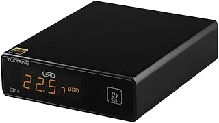 Topping Audio E30 Ii 2X Ak4493S Dac, Black, Dac Xmos Xu208 32Bit 768Khz Dsd512 Dijitalden Analoga Ses Dönüştürücü ürün görseli 1