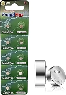 Poundmax 10 Adet Ag0 (Lr521,Lr63,379) 1.5V Alkalin Düğme Pil ürün görseli 1