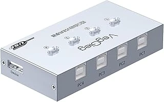Veggieg Usb 2.0 Anahtarlı 4 Portlu Yazıcı Printer Çoklayıcı Sharing Switch ürün görseli 1