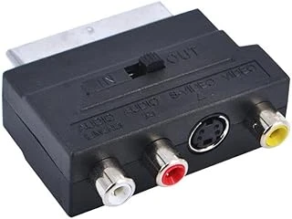 Scart To Rca Skart Tos Svideo Çevirici Dönüştürücü Adaptör ürün görseli 1
