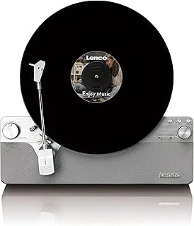 Lenco Lsa-071Si – Tam Otomatik Dikey Pikap, Dahili Hoparlörlü Bluetooth® – Gümüş ürün görseli 1