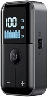 Coverzone 2’Si 1 Arada Bluetooth 5.4 Ses Alıcı & Verici – 3.5Mm Aux, Tf Kart Çalar, Led Ekranlı Kablosuz Adaptör, Dahili Pil, Araba, Tv, Pc & Hoparlör Için Stereo Müzik Aktarıcı | M20 ürün görseli 1