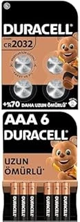 2032 Lityum Düğme Pil 3V 4'Lü +Alkalin Aaa Ince Piller 6'Lı Paket ürün görseli 1