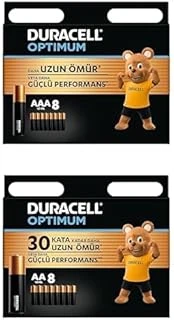 Optimum Aaa Alkalin İnce Kalem Piller, 1,5 V Lr03/Mn2400, 8’Li Paket + Optimum Aa Alkalin Kalem Piller, 1,5 V Lr6/Mn1500, 8’Li Paket ürün görseli 1