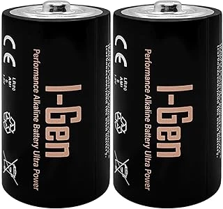 I-Gen Batteries Lr20 Alkalin D Boy Pil 1.5V Büyük Boy Pil (2, 2'Li Paket) ürün görseli 1