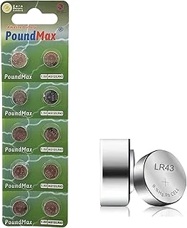 10 X Poundmax Ag12,Lr43,Lr1142,386,1,5V Alkalin Düğme Pil ürün görseli 1