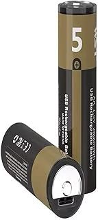 Usb Type-C Şarjlı Aa Pil 1.5V 1000+ Kez Şarj Edilebilir Lityum Kalem Pil 2'Li Paket ürün görseli 1