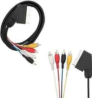 Scart 4 Rca Kablo, 1.2 Metre, 8 Mm, Siyah ürün görseli 1