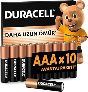 Aaa Alkalin İnce Kalem Pil (10'Lu Paket) – 1,5V – Daha Uzun Ömürlü – Günlük Cihazlar Için Güvenilir Güç – Plastik İçermeyen Ambalaj - Mn2400 ürün görseli 1