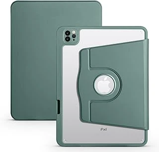Zore Ile Uyumlu Ipad Air 11 2025 M3 Kılıf Zore Termik Kalem Bölmeli Dönebilen Standlı Kılıf Koyu Yeşil ürün görseli 1
