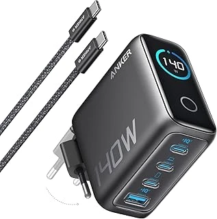140W Usb-C Şarj Cihazı, 4 Bağlantı Noktalı, Çoklu Cihaz Hızlı Şarj Gücü, Gelişmiş Gan Güç Kaynağı, Dokunmatik Kontrol, Siyah - B2697 ürün görseli 1