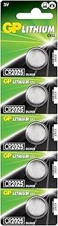 Gp Batteries Cr2025 2025 Boy Lityum Düğme Pil, 3 Volt, 5'Li Kart, Gri ürün görseli 1