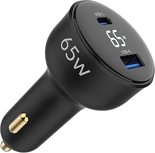 Juo 65W Led Ekranlı Type-C + Usb-A Araç Şarj Aleti Iphone & Android & Notebook Araç Içi Şarj ürün görseli 1