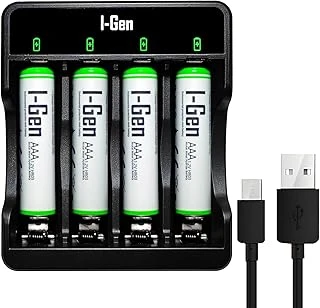 I-Gen G490 4'Lü Pil Şarj Aleti + 4 Adet Aaa 900 Mah İnce Şarjlı Kalem Pilli Set 1.2V Ni-Mh ürün görseli 1