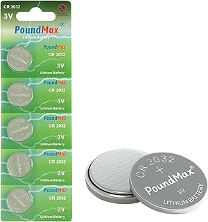 Poundmax 5 Adet Cr2032,Dl2032 3V Lityum Düğme Pil,Airtag,Araba Anahtarlık,Uzak Kumandalı Araba,Terazi Cihazlar Ile Uyumlu ürün görseli 1