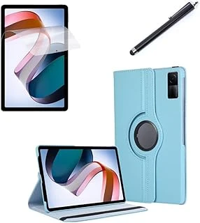 Redmi Pad 10.61Inç 2022 Ile Uyumlu Kılıf Dönen Tablet Kilifi Ekran Koruyucu+Kalem Turkuaz ürün görseli 1