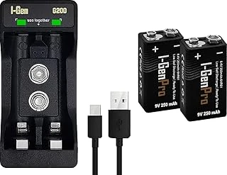 I-Gen Batteries D925 2’Li Aa/Aaa/9V Pil Şarj Aleti + 2 Adet 9V 250 Mah Ni-Mh Şarjlı 9V Pil Seti ürün görseli 1