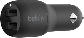 Belkin Boost Charge Çift Bağlantı Noktalı 24 W Araç Şarjı, Iphone Android Telefon Uyumlu, Siyah, Ccb001Btbk ürün görseli 1