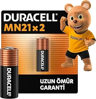 Mn21 Özel Alkalin Pil (2’Li Paket) 12V (A23 / 23A / V23Ga / Lrv08 / 8Lr932) – Uzun Kullanım Ömrü – Kablosuz Kapı Zillerinde Kullanım – 5 Yıl Depolama Ömrü Garantisi – Sızıntı Önlem ürün görseli 1