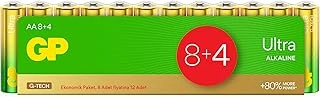 Gp Batteries G-Tech Alkalin Kalem Lr6 - Aa Boy 1.5V Pil 12'Li Shrink ürün görseli 1