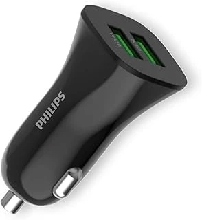 12W Çift Usb-A Portlu Araç Şarj Adaptörü, 5V 2.4A Çıkış, 12-24V Giriş, Kompakt Tasarım, Aşırı Isınma Şarj Korumalı, Dlp3522N, Siyah ürün görseli 1