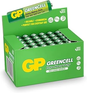 Gp Batteries Gp24G Greencell R03/1212/Aaa İnce Pil, 1.5 Volt, 40'Lı Kutu, Yeşil/Sarı/Beyaz ürün görseli 1