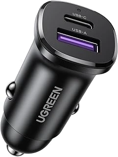 Ugreen 30W 2 Portlu Araç İçi Şarj Çakmaklık Adaptörü, 25845 ürün görseli 1